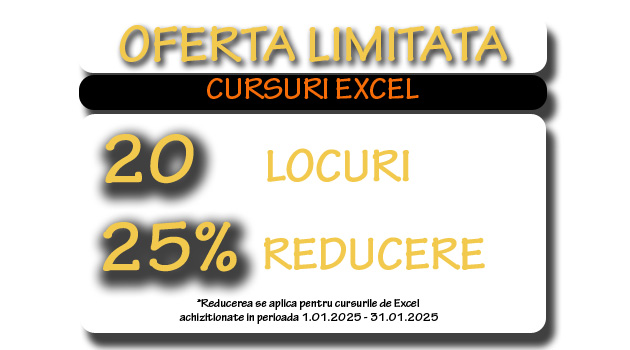 Oferta promotionala - Ianuarie 2025